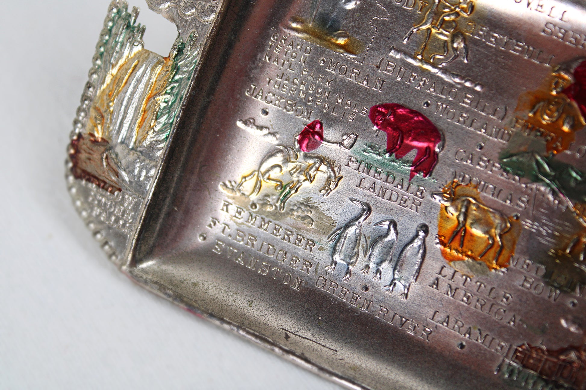 Wyoming Small Metal Tray / Ashtray Souvenir