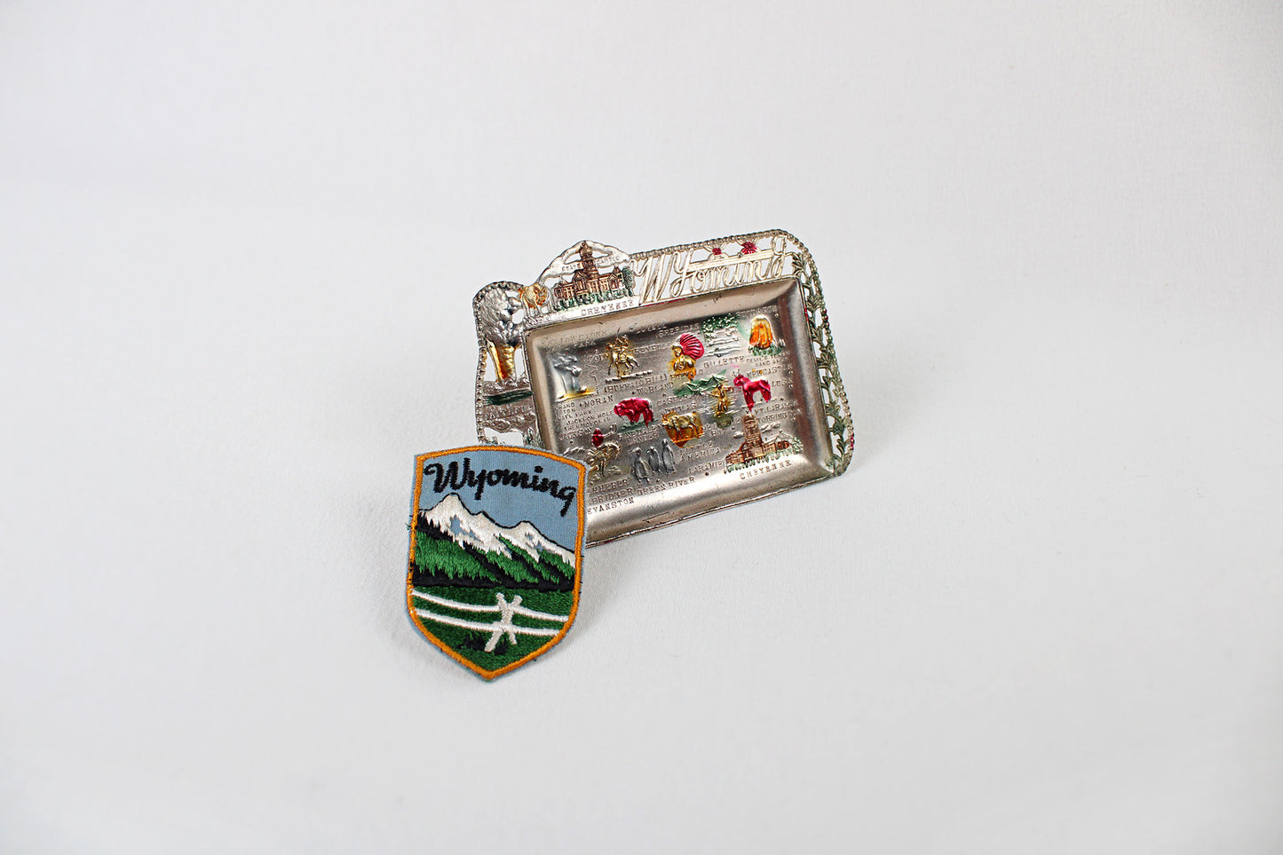 Wyoming Small Metal Tray / Ashtray Souvenir