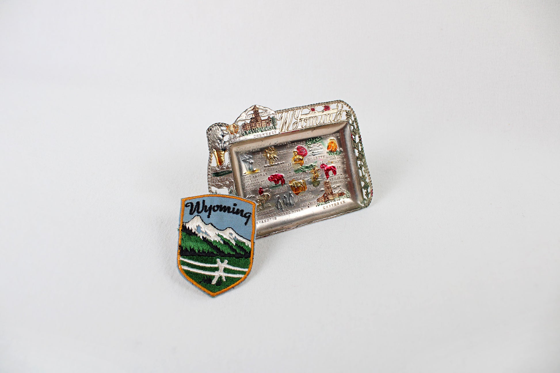 Wyoming Small Metal Tray / Ashtray Souvenir