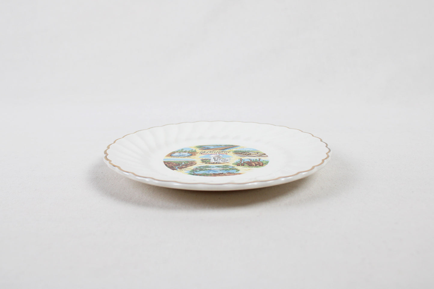 Yellowstone National Park Souvenir Plate With Montage of Attractions